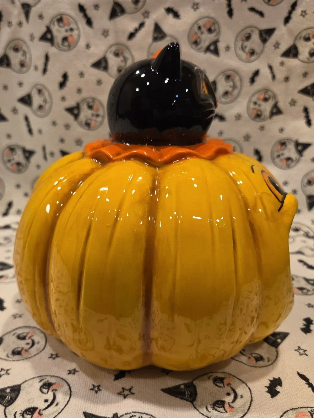 Johanna Parker black cat Pumpkin Big Mouth Bowl - 2026 new candy dish Halloween